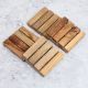 Handmade Brown Wooden Tea Coasters - Pack of 4